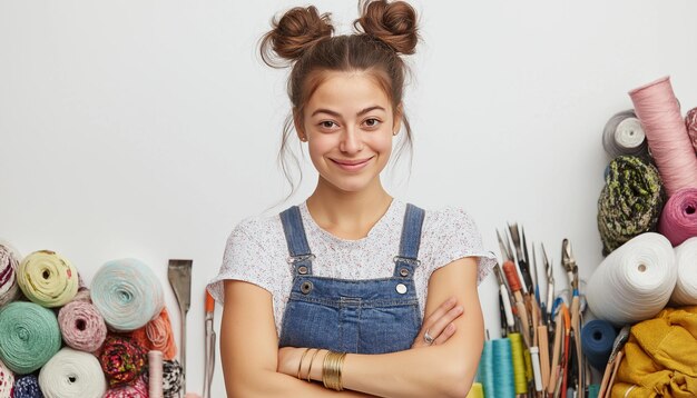 uczestnik warsztatów haftu